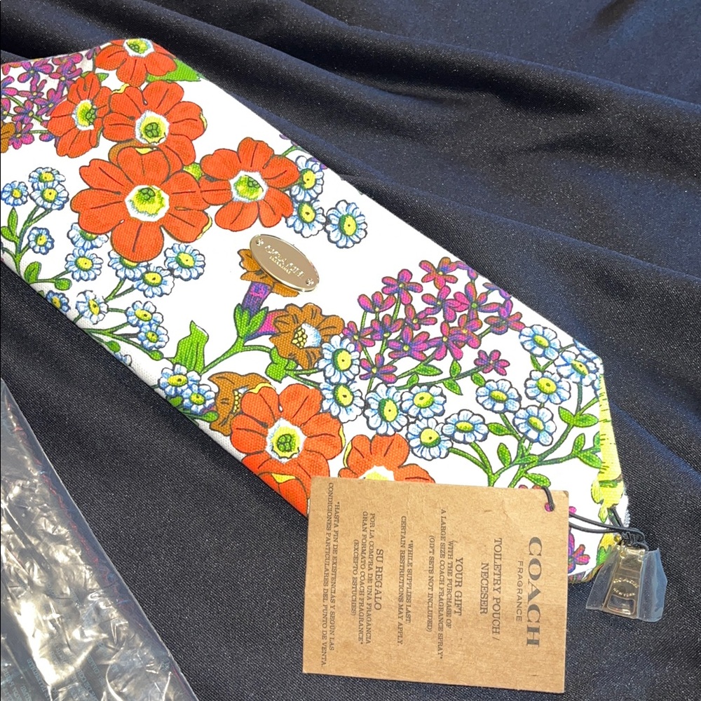 Coach Multicolor Floral Pouch